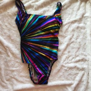 rainbow one piece swimsuit